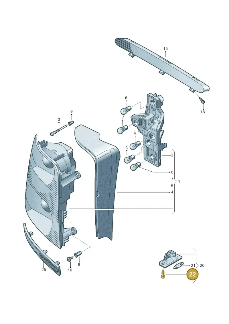 411945279 — Volkswagen Touran 1.9 (2008-2010) diagram 615945000, position 22