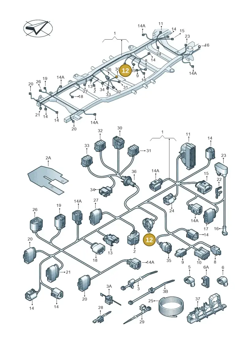 420973716 — Volkswagen Amarok twin cab (2022-) diagram 749971850, position 12