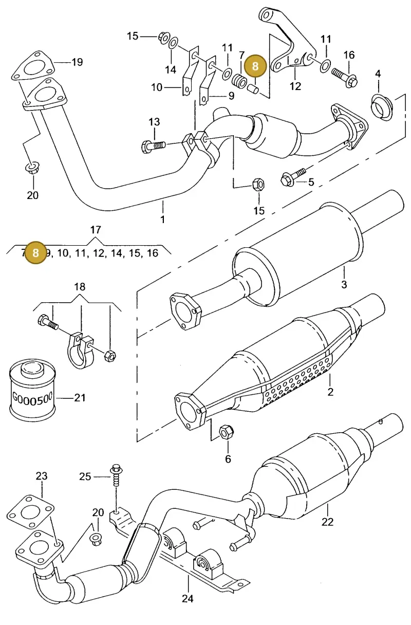431253205B — Volkswagen CADDY-KOMBI/KASTEN (1995-2003) diagram 173253550, position 8