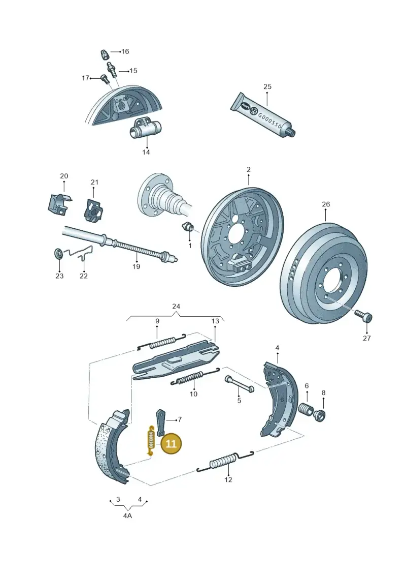 431609715 — Volkswagen Caddy combi./del.van (1998-2005) diagram 194609300, position 11