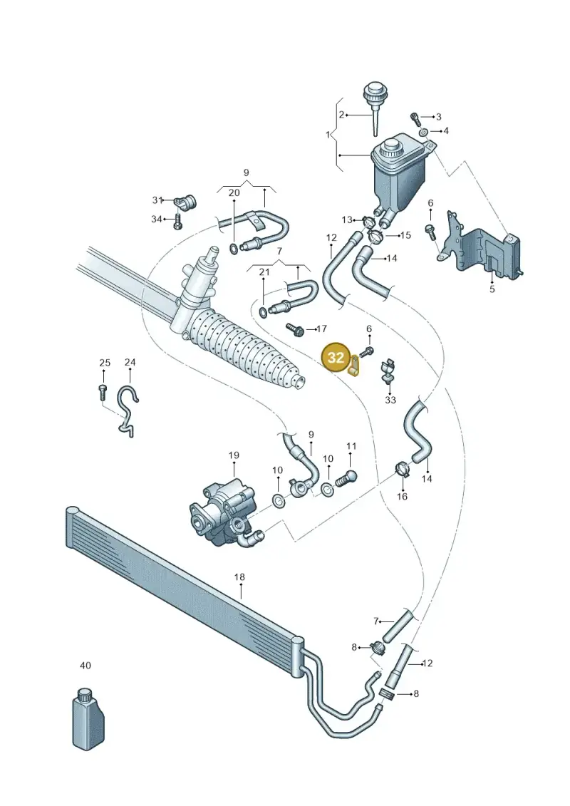 431616823B — Volkswagen Touareg (2003-2005) diagram 274422500, position 32