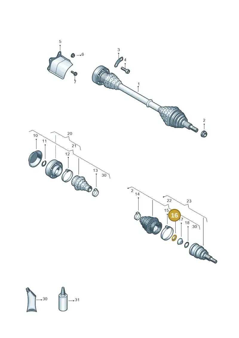 441407287 — Volkswagen Jetta/Wagon (2002-2006) diagram 266407280, position 16