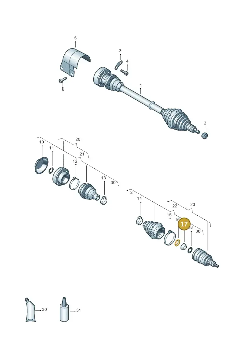 441407295 — Volkswagen Jetta/Wagon (2002-2006) diagram 203407300, position 17