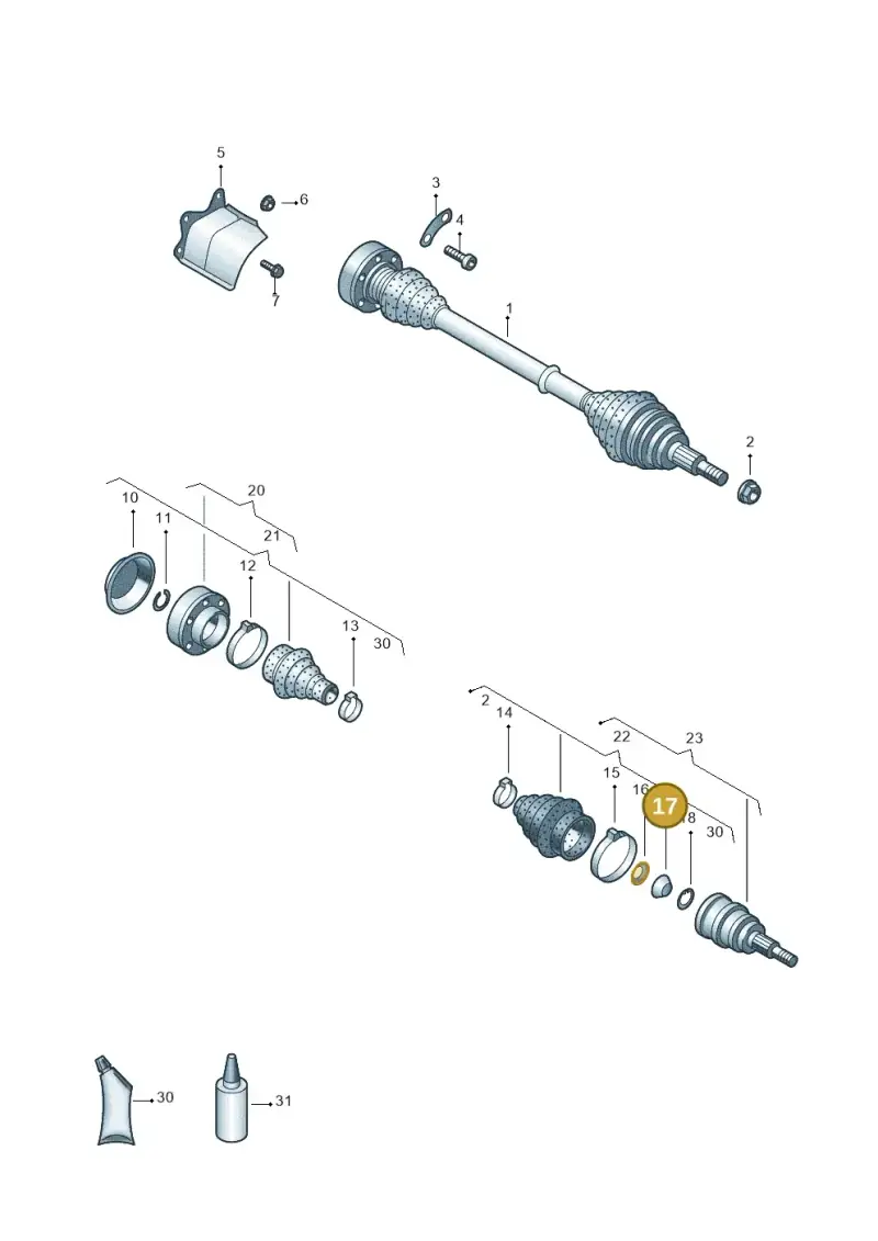 441407295 — Volkswagen Jetta/Wagon (2002-2006) diagram 266407280, position 17