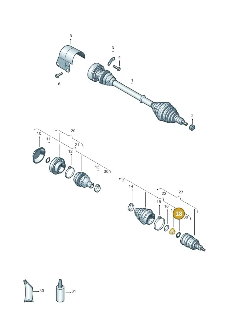 441407297 — Volkswagen Jetta/Wagon (2002-2006) diagram 203407300, position 18