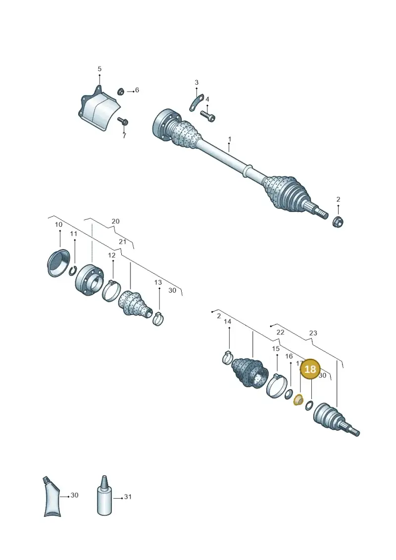 441407297 — Volkswagen Jetta/Wagon (2002-2006) diagram 266407280, position 18