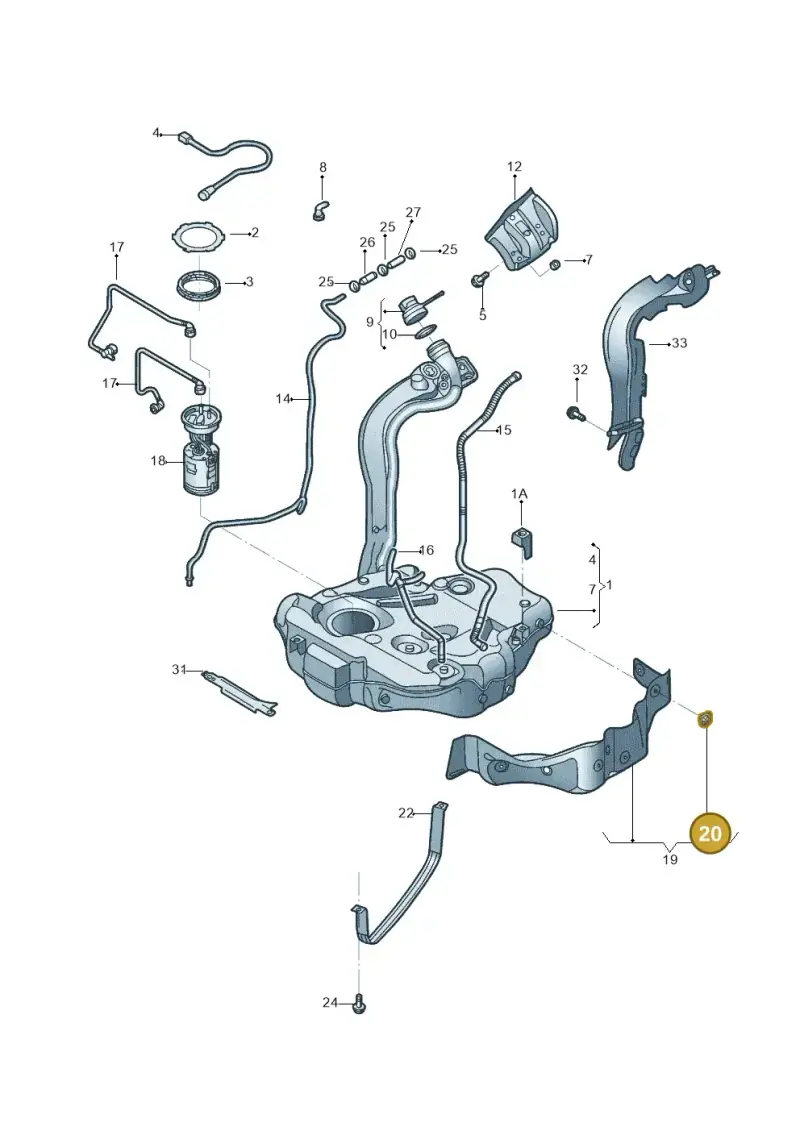441863987B — Volkswagen Beetle (2016-2019) diagram 801201005, position 20