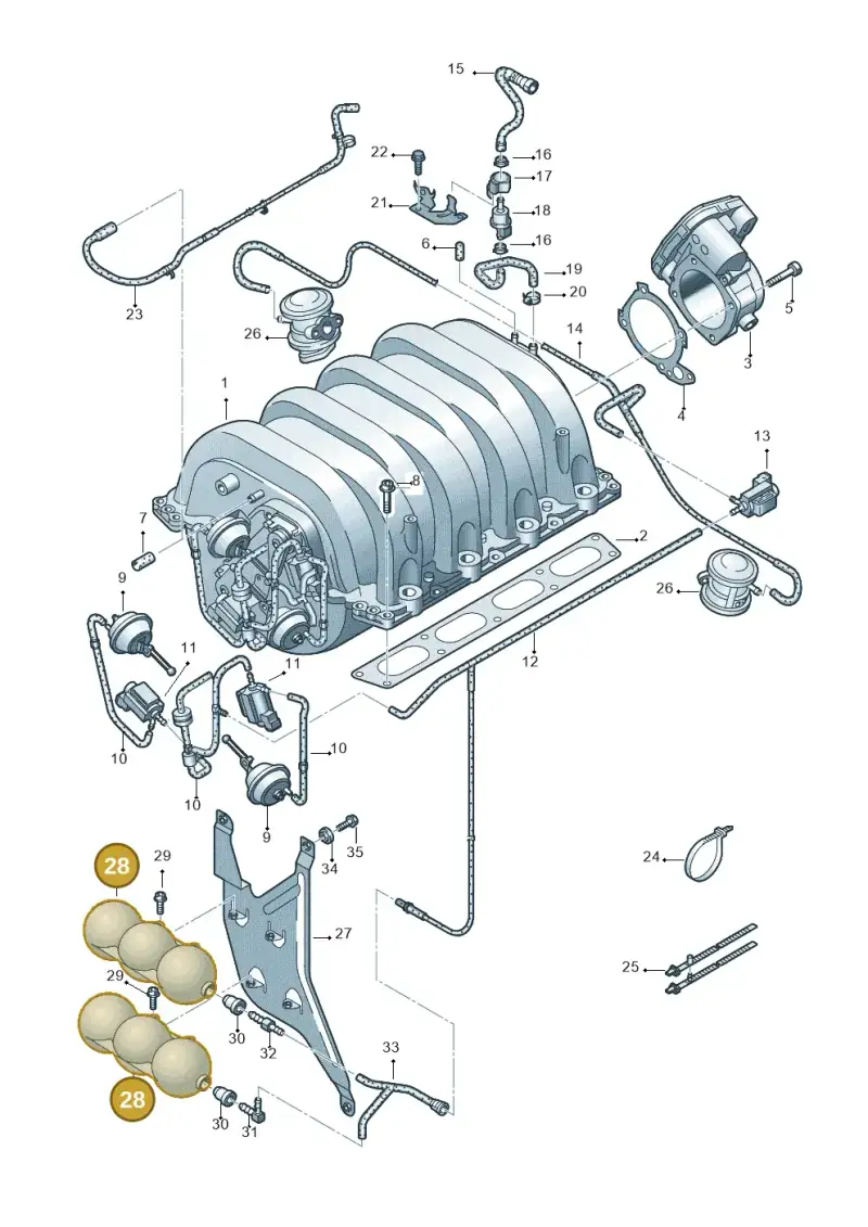 443131541 — Volkswagen Touareg (2005-2006) diagram 274133850, position 28