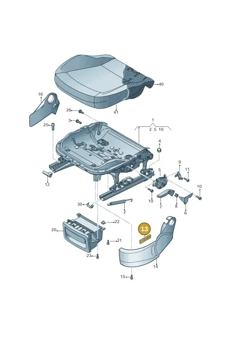 443201365B — Audi A1 Sportback (2014-2018) diagram 792881050, position 13