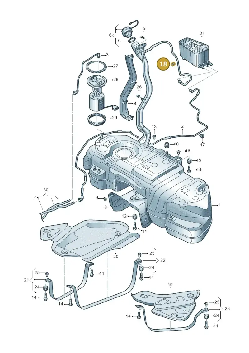 443809948 — Volkswagen Touareg (2017-2023) diagram 439201050, position 18