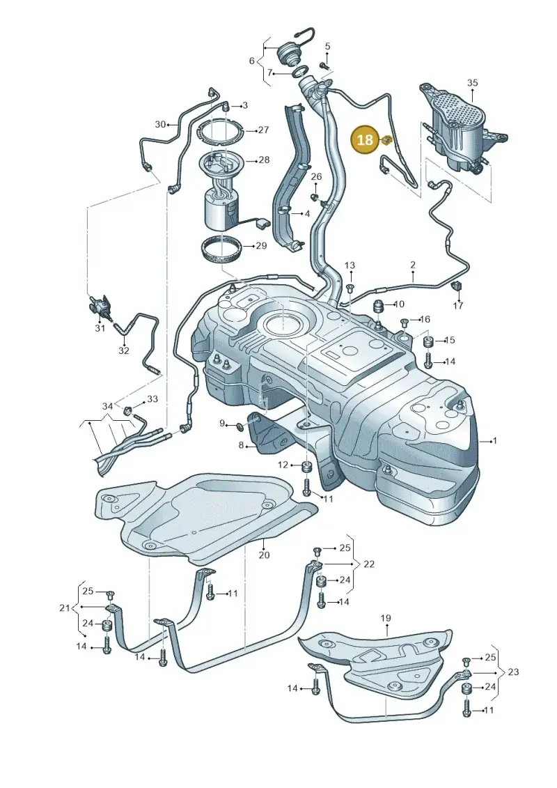 443809948 — Volkswagen Touareg (2017-2023) diagram 439201450, position 18
