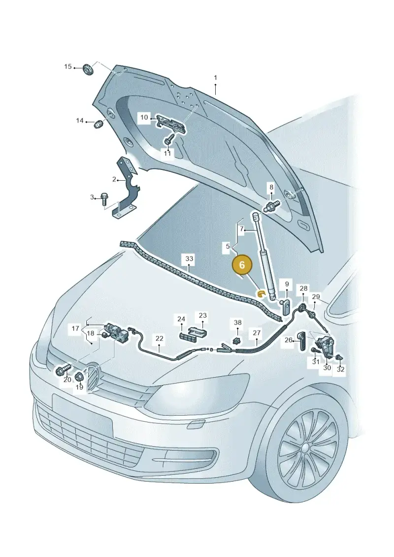 443823397 — Volkswagen Sharan BlueMotion (2015-2022) diagram 863823000, position 6