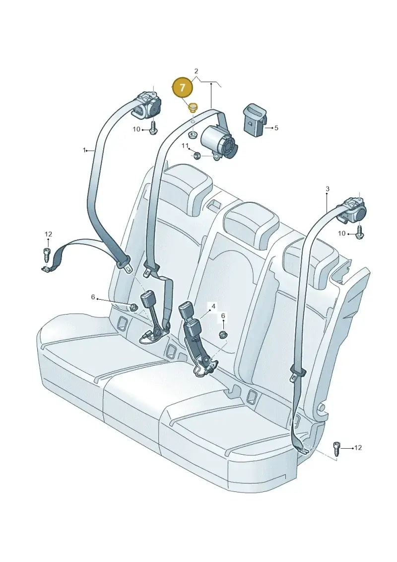 443857847A — Volkswagen T-Roc BlueMotion (2017-2024) diagram 813857700, position 7