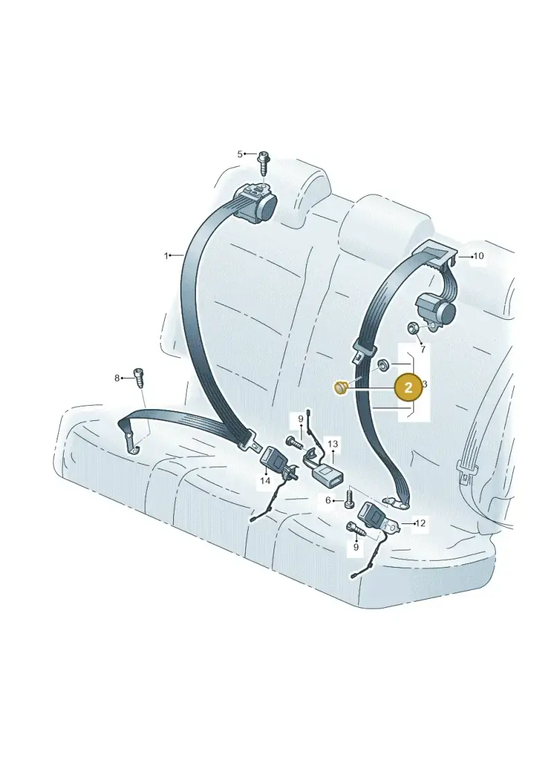 443857847B — Volkswagen Tiguan 2.0 (2023-) diagram 884857700, position 2