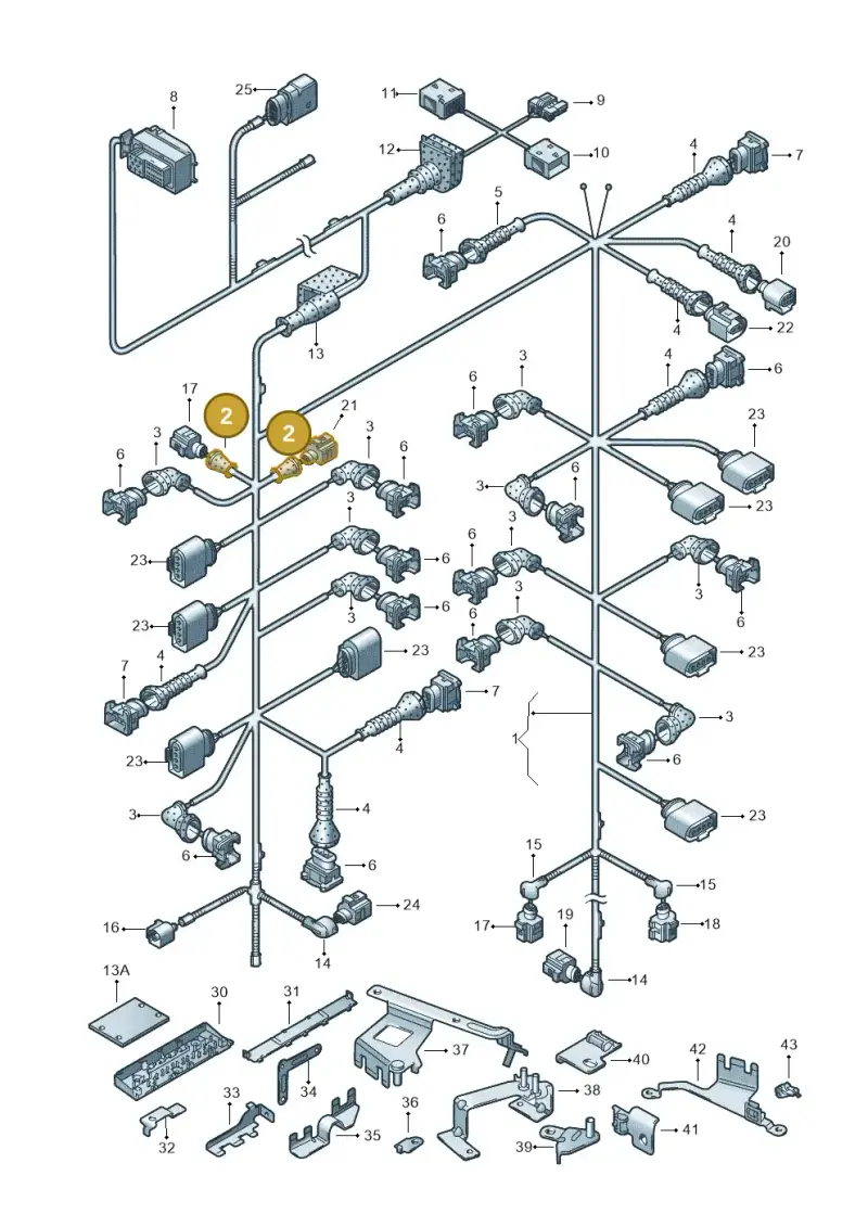 443906102B — Volkswagen Touareg (2005-2006) diagram 274971080, position 2