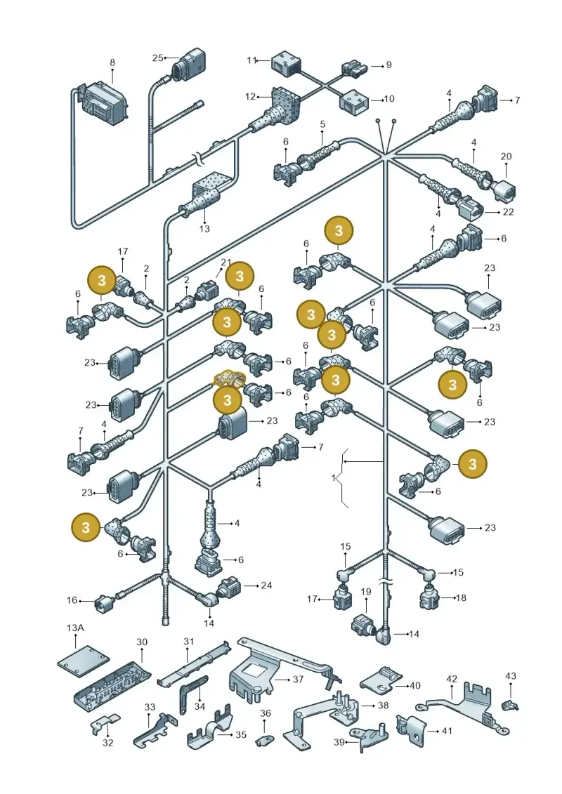 443906102C — Volkswagen Touareg (2005-2006) diagram 274971080, position 3