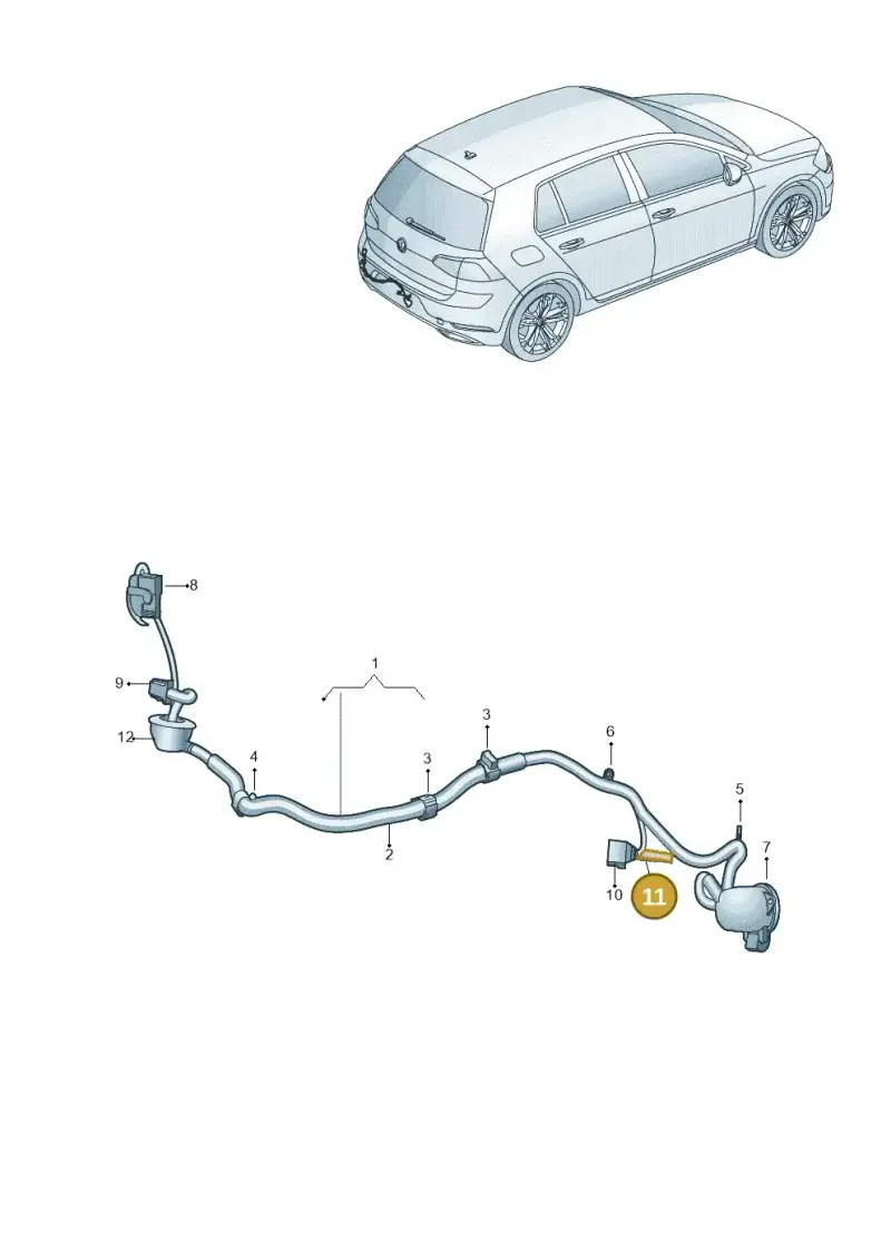 443906102G — Volkswagen Golf 2.0 BlueMotion (2019-2024) diagram 5h0972087, position 11