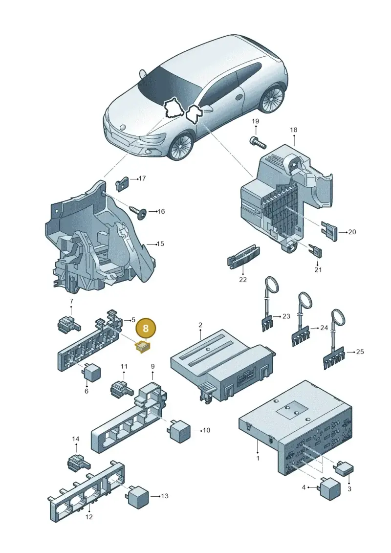 443937105 — Volkswagen Scirocco 2.0 (2014-2017) diagram 651937000, position 8