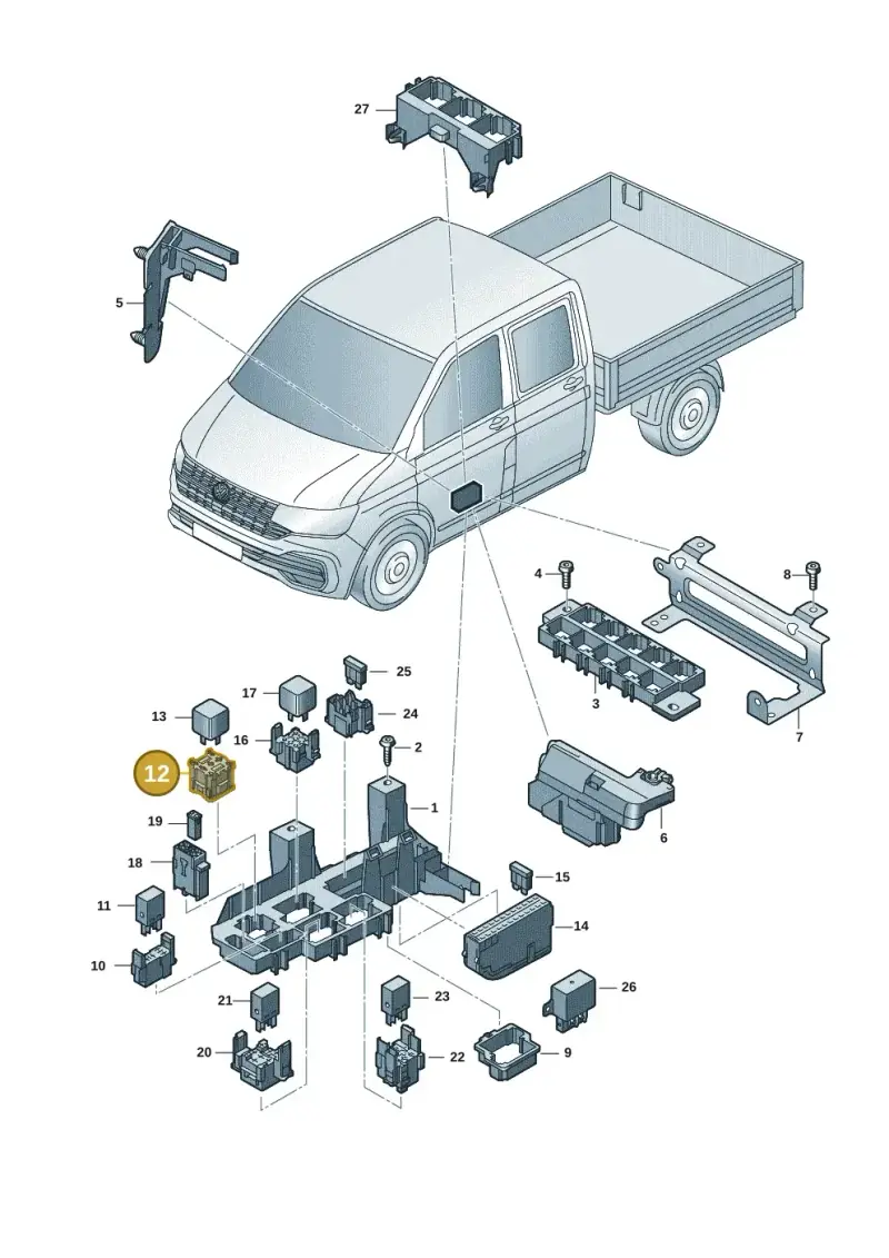 443937527 — Volkswagen Single-cab transp. (2019-2024) diagram 7fp937010, position 12