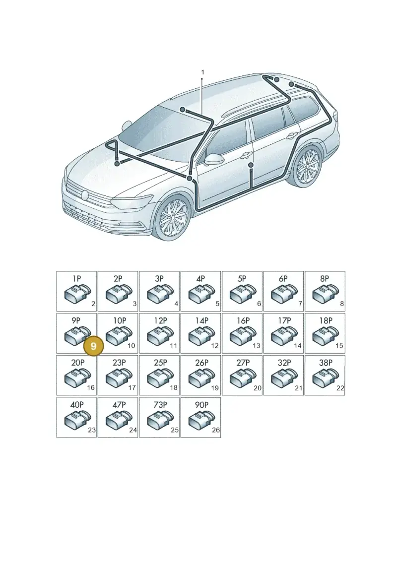443937528 — Volkswagen Passat saloon (2014-2024) diagram 793971900, position 9