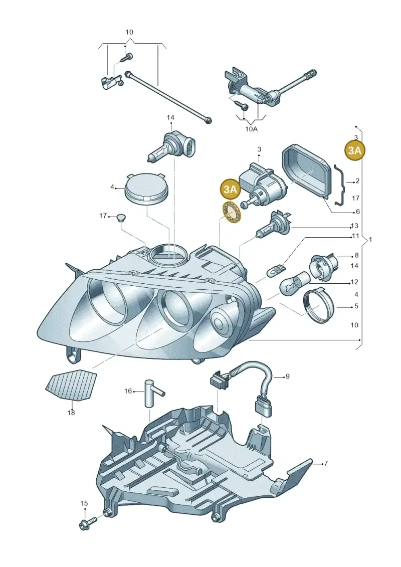 443941323 — Volkswagen Touareg (2005-2006) diagram 274941000, position 3A