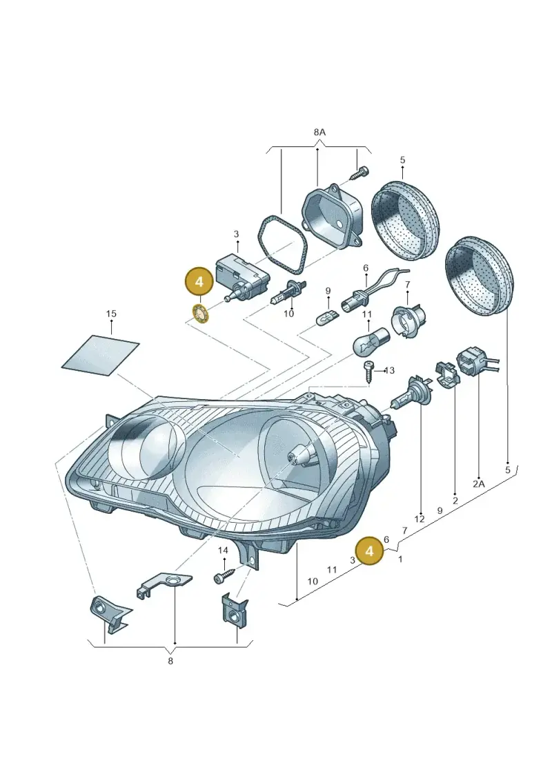 443941323 — Volkswagen Polo (2008-2009) diagram 461941000, position 4