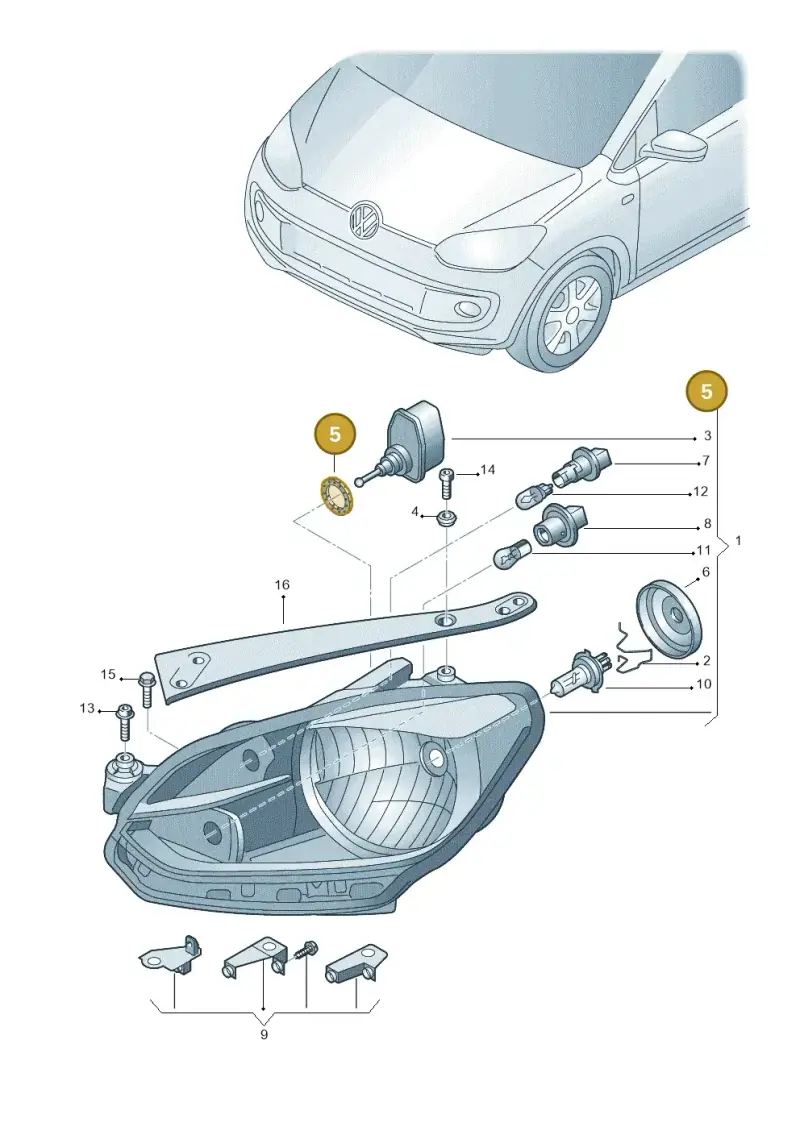 443941323 — Volkswagen E-up! (2013-2016) diagram 723941000, position 5