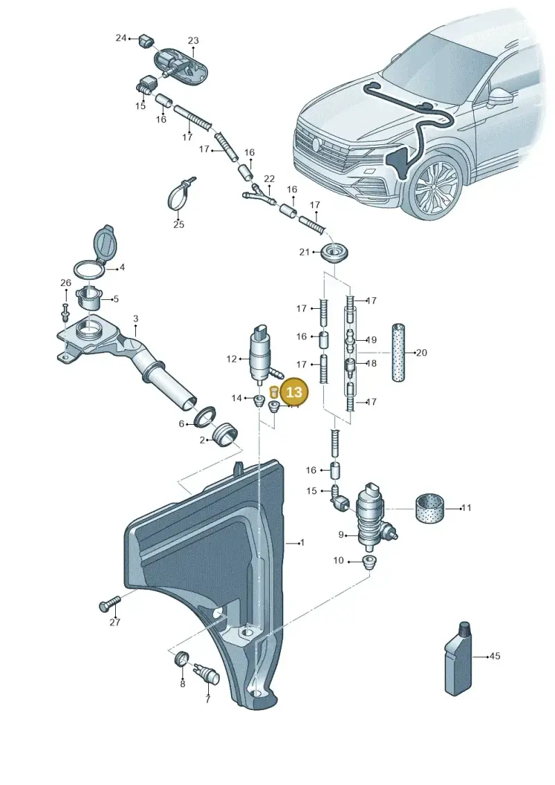 444955647 — Volkswagen Touareg (2017-2023) diagram 439955010, position 13