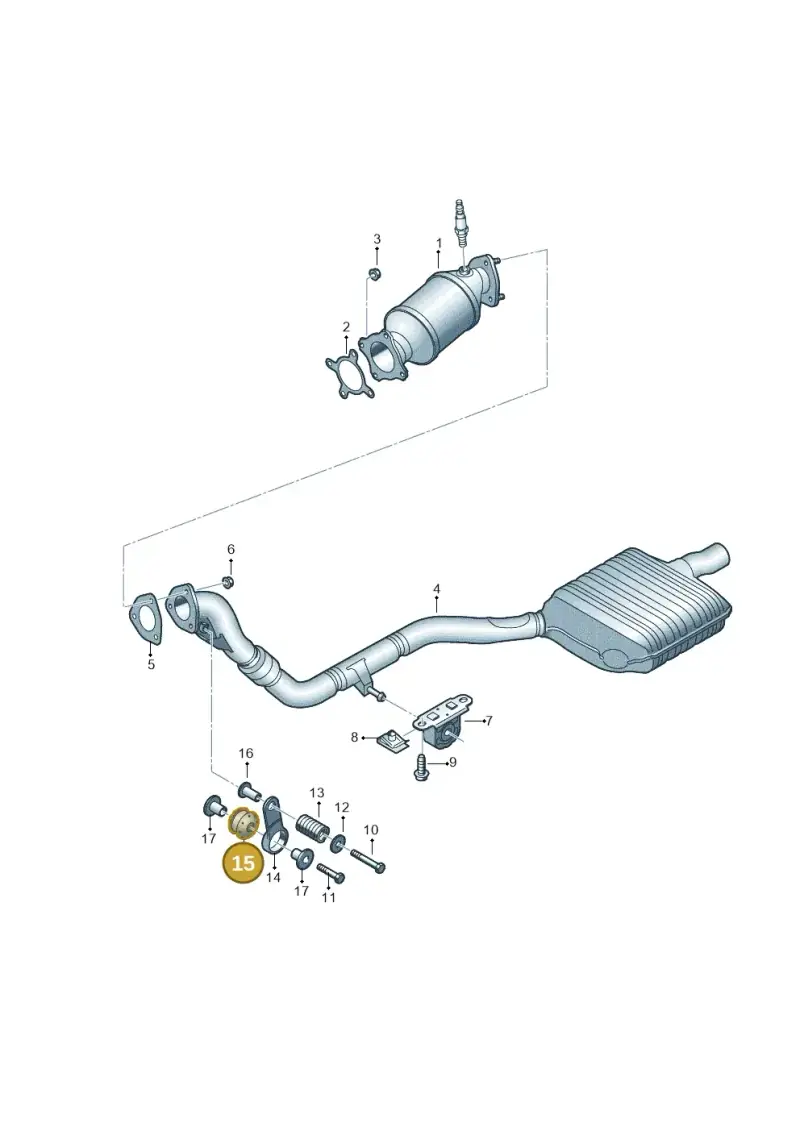 4A0253149B — Volkswagen Touareg (2017-2023) diagram 439253030, position 15