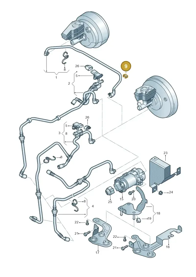 4A0612797 — Volkswagen Golf Plus (2011-2014) diagram 412611800, position 9