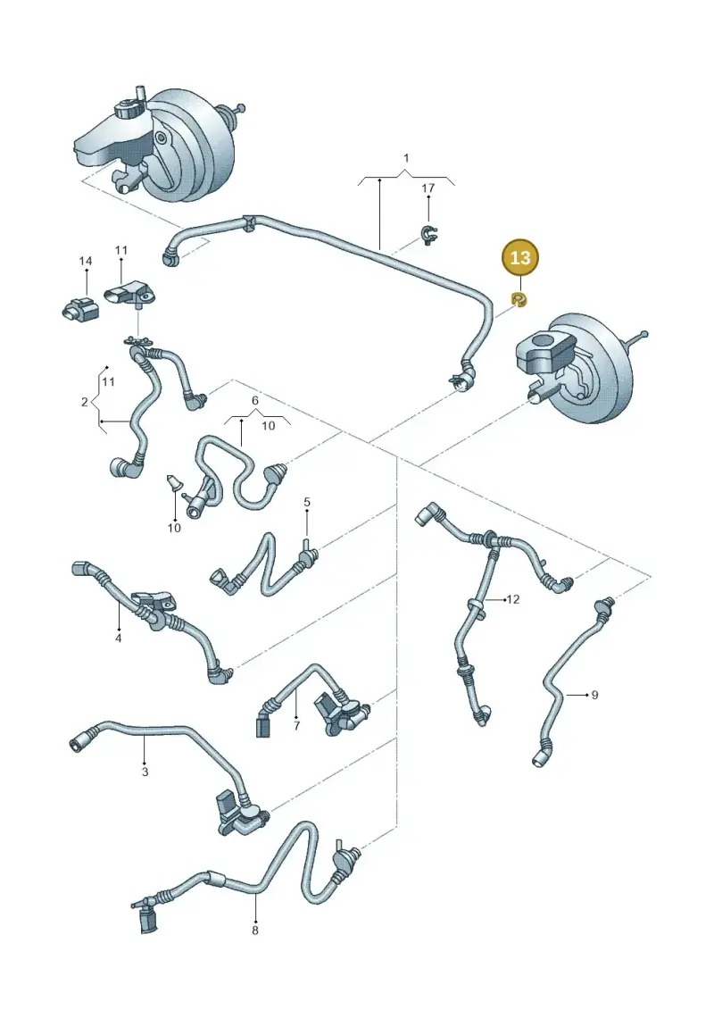 4A0612797 — Volkswagen Jetta (2014-2017) diagram 692611700, position 13