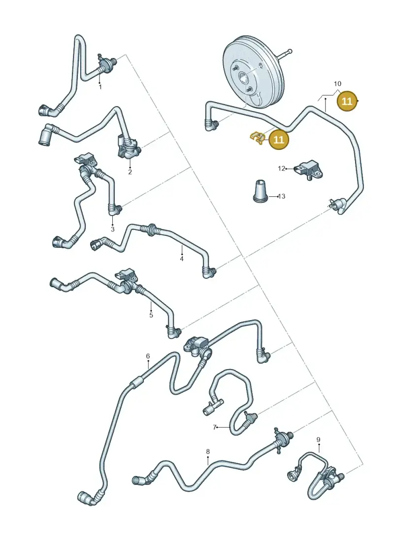 4A0612797 — Volkswagen Golf Cabriolet (2011-2016) diagram 718611750, position 11