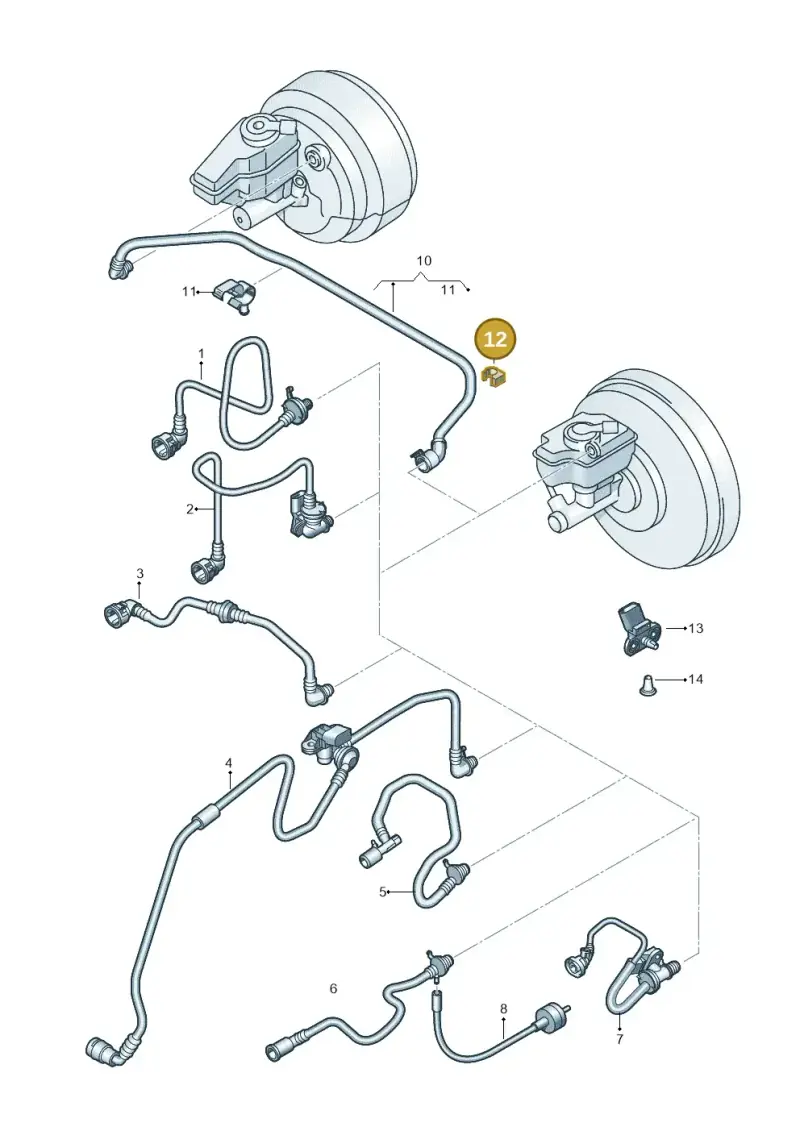 4A0612797 — Volkswagen Scirocco 2.0 (2014-2017) diagram 786611700, position 12