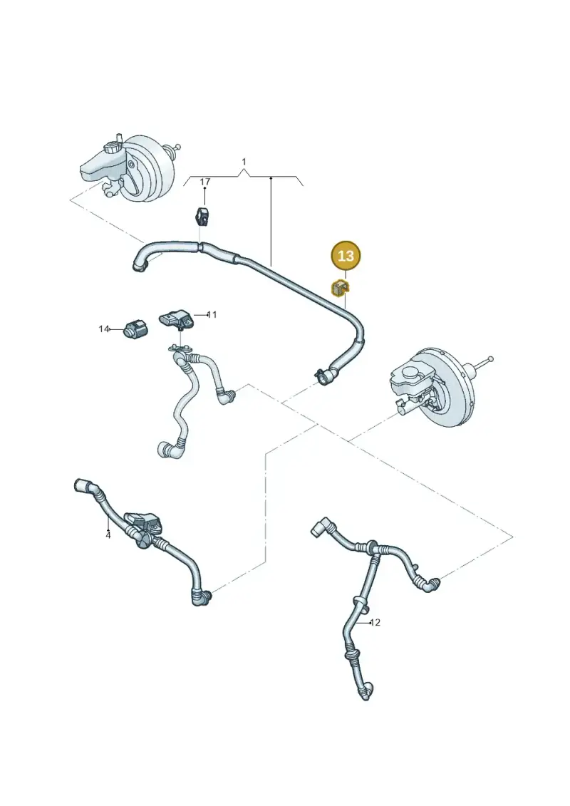 4A0612797 — Volkswagen Jetta 1.4 (2014-2017) diagram 856611070, position 13