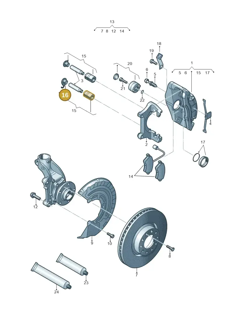 4A0615134A — Volkswagen Passat CC (2008-2012) diagram 656615450, position 16