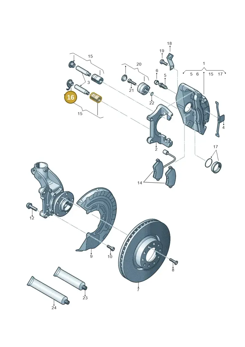 4A0615134A — Volkswagen Scirocco 2.0 (2014-2017) diagram 412615500, position 16