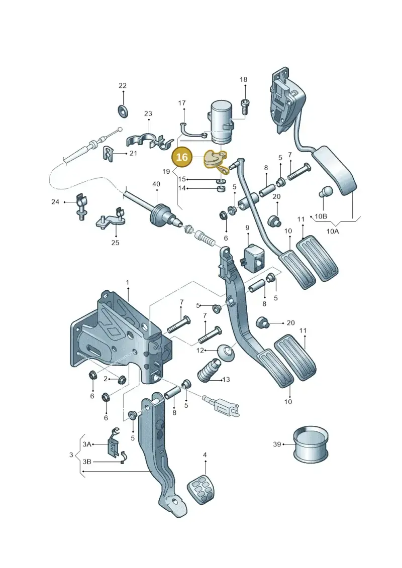 4A0721757A — Volkswagen Jetta Wagon (2001-2001) diagram 194721600, position 16