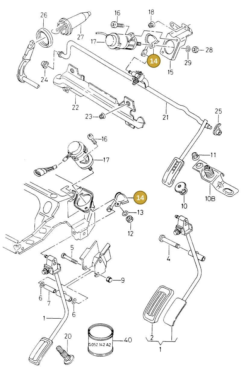 4A0721757A — Volkswagen POLO CLASSIC           06> (2005-) diagram 242721550, position 14