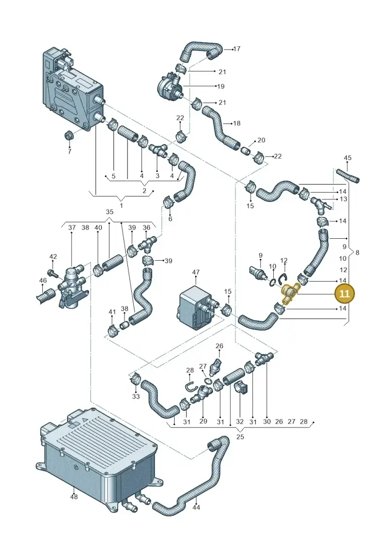 4A0819497 — Volkswagen E-Crafter 35 (2018-2024) diagram 599819600, position 11