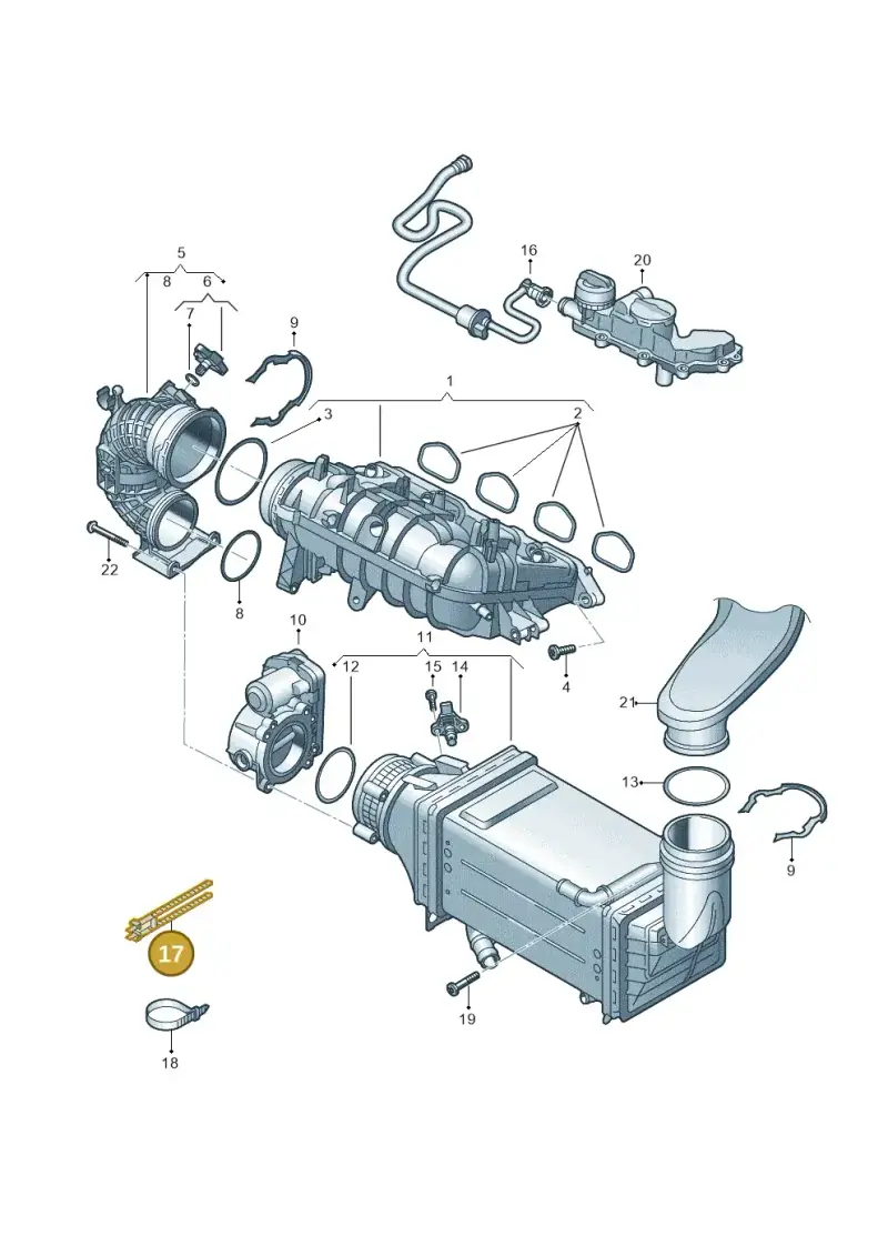 4A0820199 — Volkswagen Caddy Maxi Kombi (2020-2024) diagram 827133500, position 17