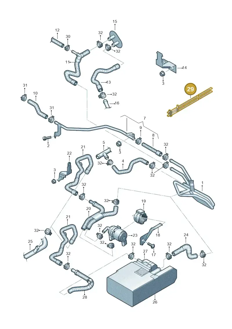 4A0820199 — Volkswagen Amarok twin cab (2022-) diagram 894121000, position 29