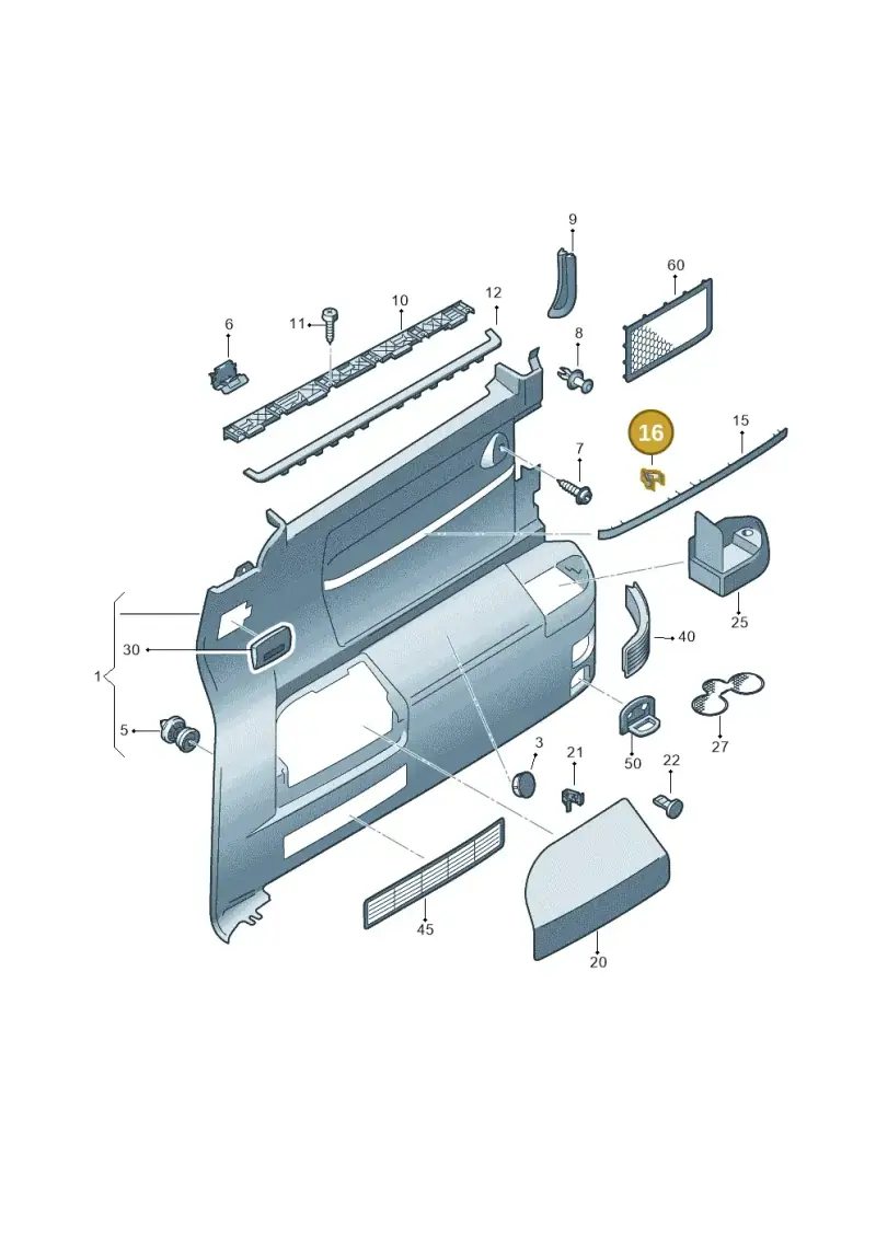 4A0853107 — Volkswagen Caravelle (2019-2024) diagram 410867350, position 16