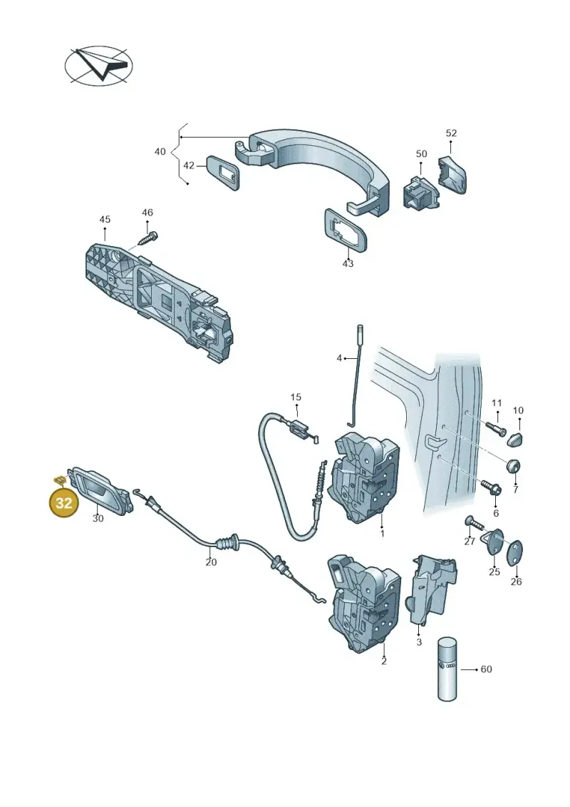 4A0853107 — Volkswagen Amarok twin cab (2022-) diagram 683839000, position 32