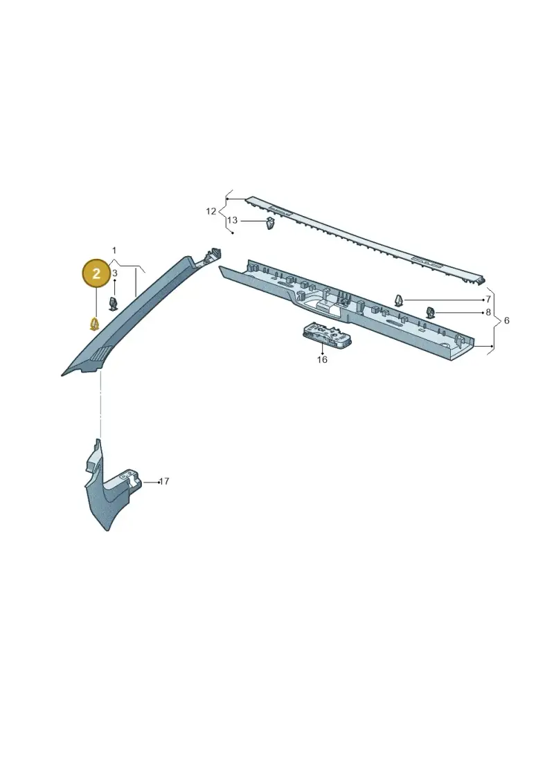 4A0867276 — Volkswagen T-Roc convertible 1.5 (2019-2024) diagram 2gk867065, position 2