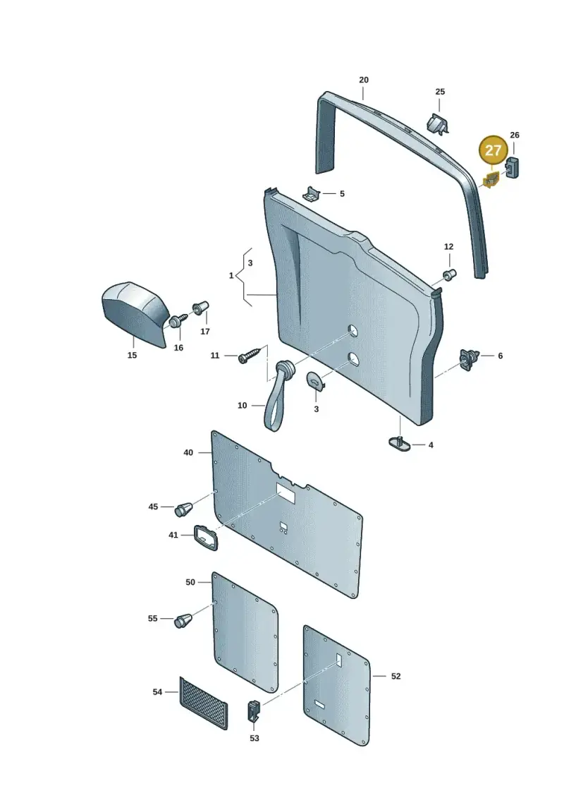 4A0867276 — Volkswagen Caravelle (2019-2024) diagram 7ep867080, position 27