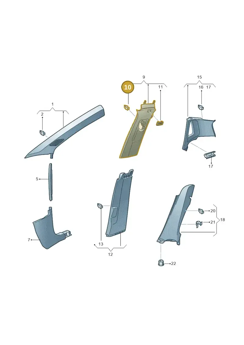 4A0867276A — Volkswagen Taigo (2021-2024) diagram 837867650, position 10