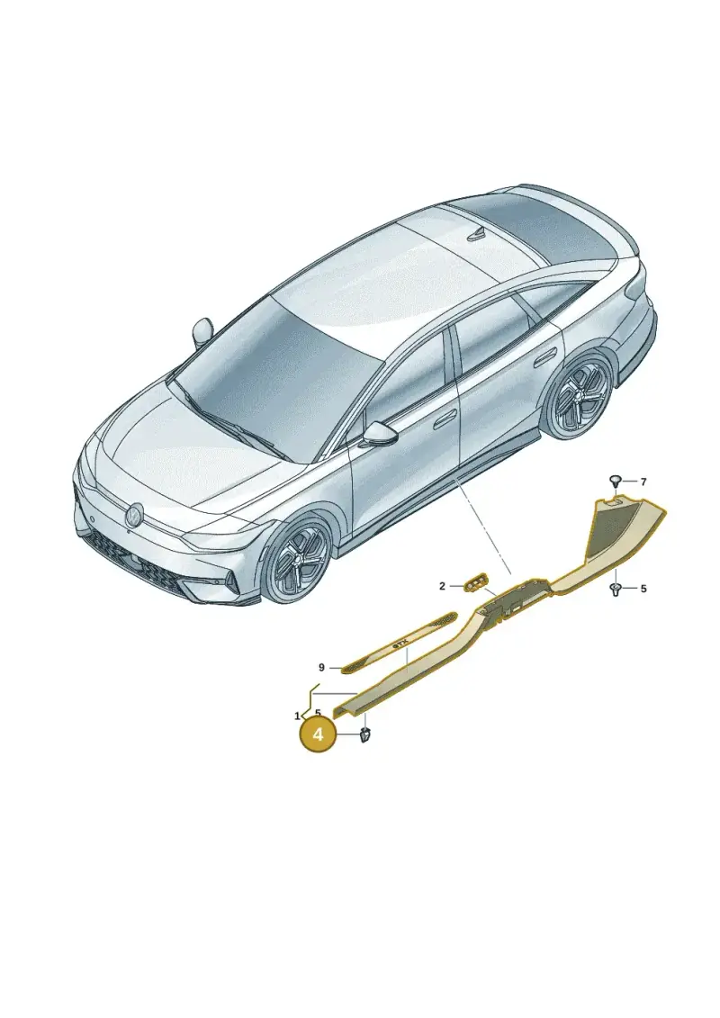 4A0867276B — Volkswagen ID.7 Limousine Pro (2023-) diagram 14b853100, position 4