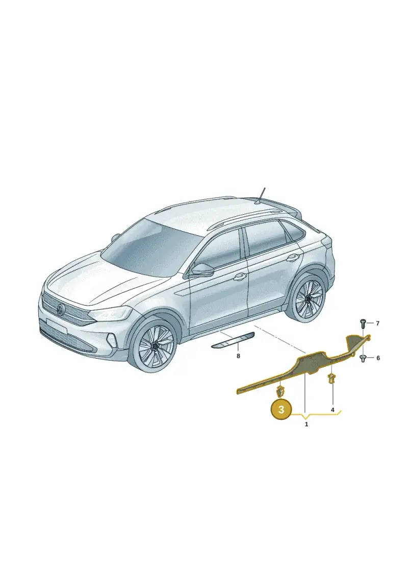4A0867276B — Volkswagen Taigo (2021-2024) diagram 2f0853100, position 3