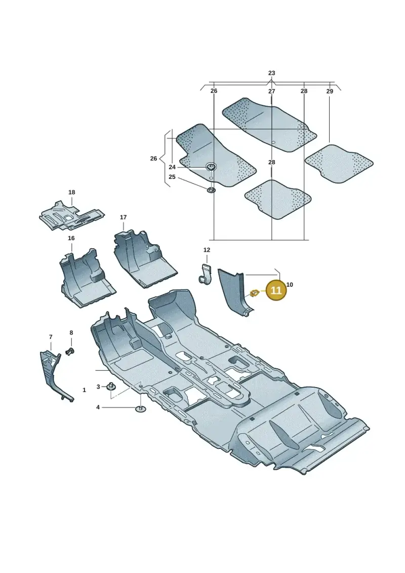 4A0867276C — Volkswagen ID.3 Pro (2019-2024) diagram 10a863000, position 11