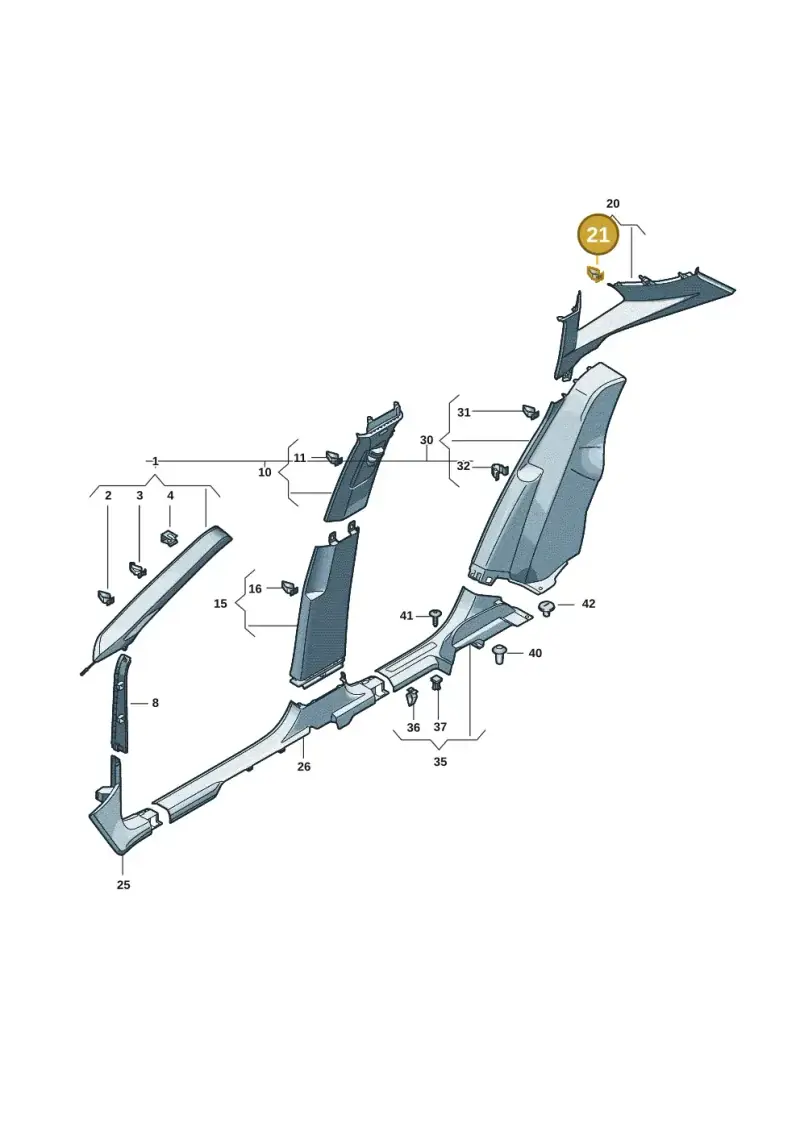 4A0867276C — Volkswagen Tiguan 2.0 (2023-) diagram 57x867700, position 21